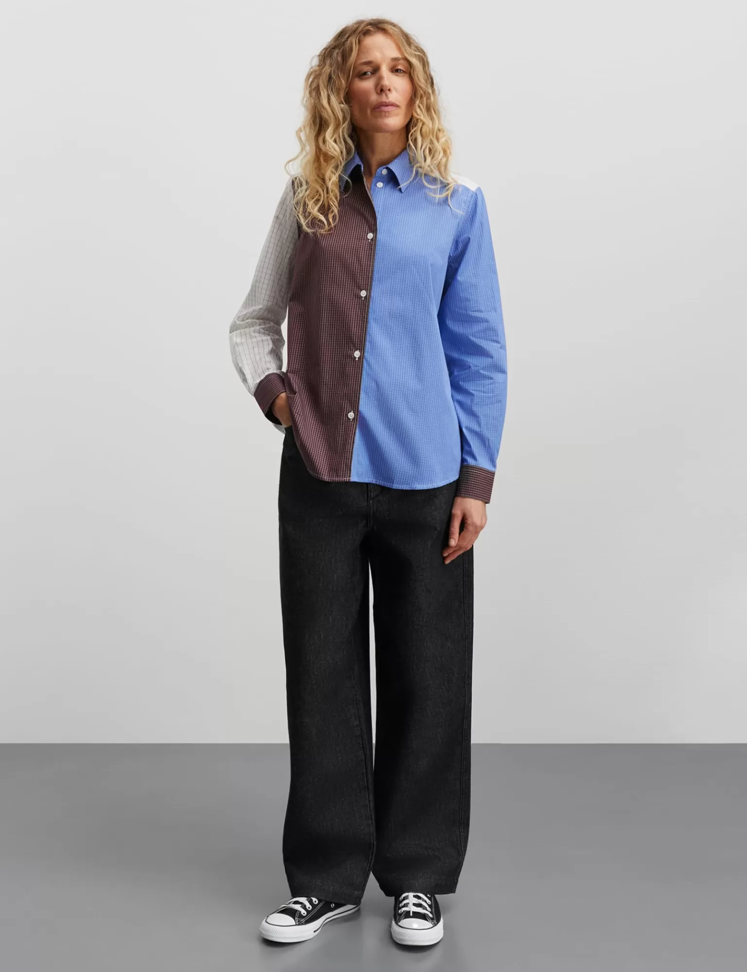 Dame MADS NØRGAARD Grid Crane Shirt