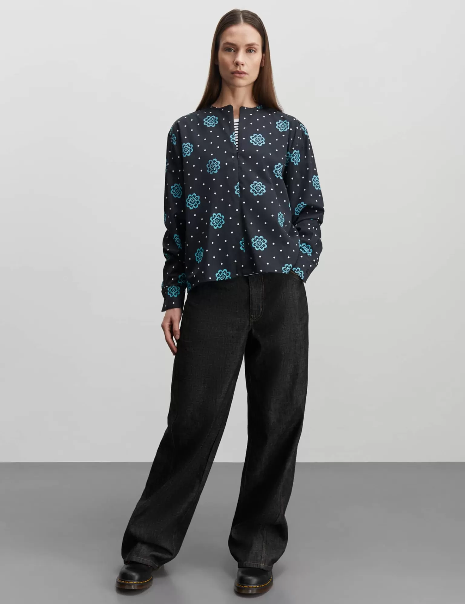 Dame MADS NØRGAARD Leo Twill Frey Shirt AOP