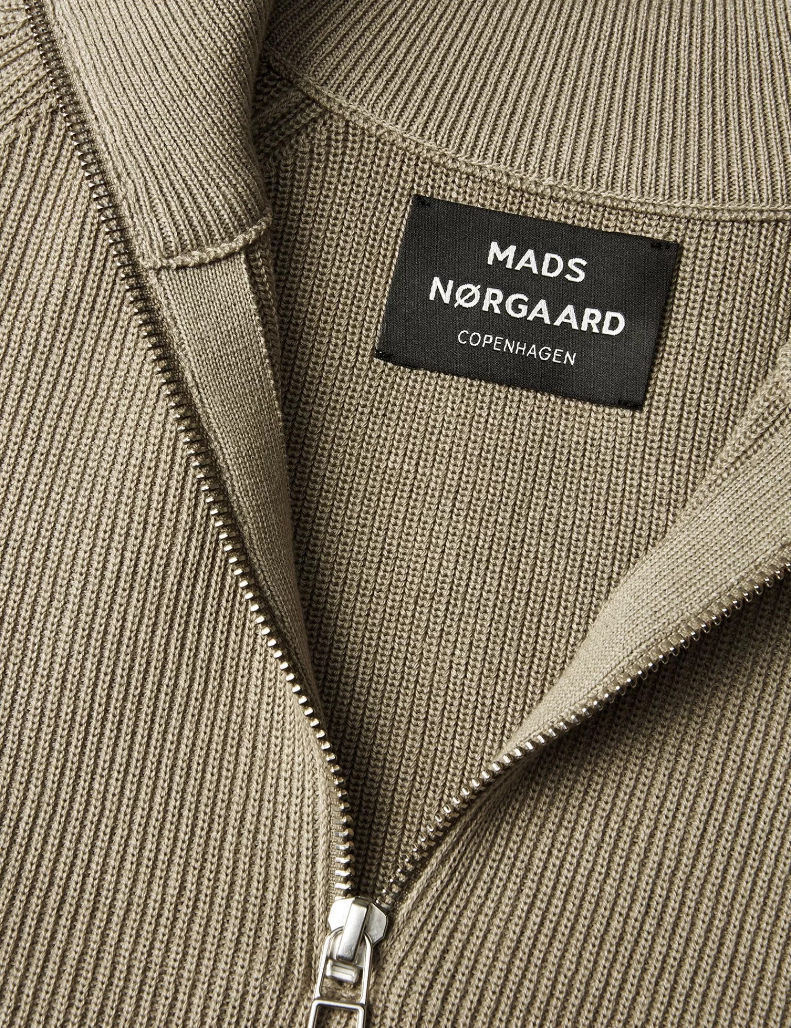 MADS NØRGAARD Tight Cotton Rune Half Zip Knit