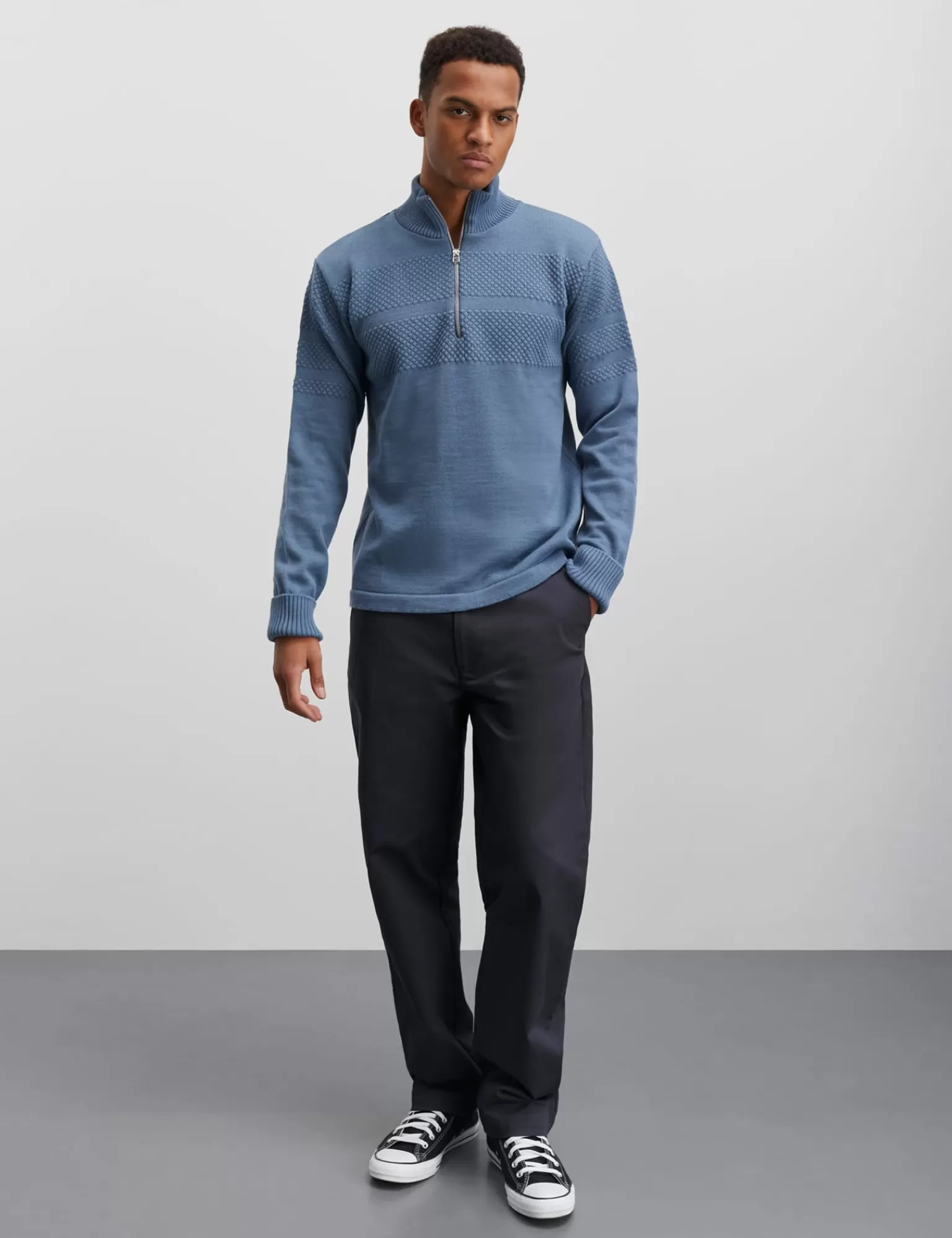 MADS NØRGAARD Wool Klemens Half Zip Knit